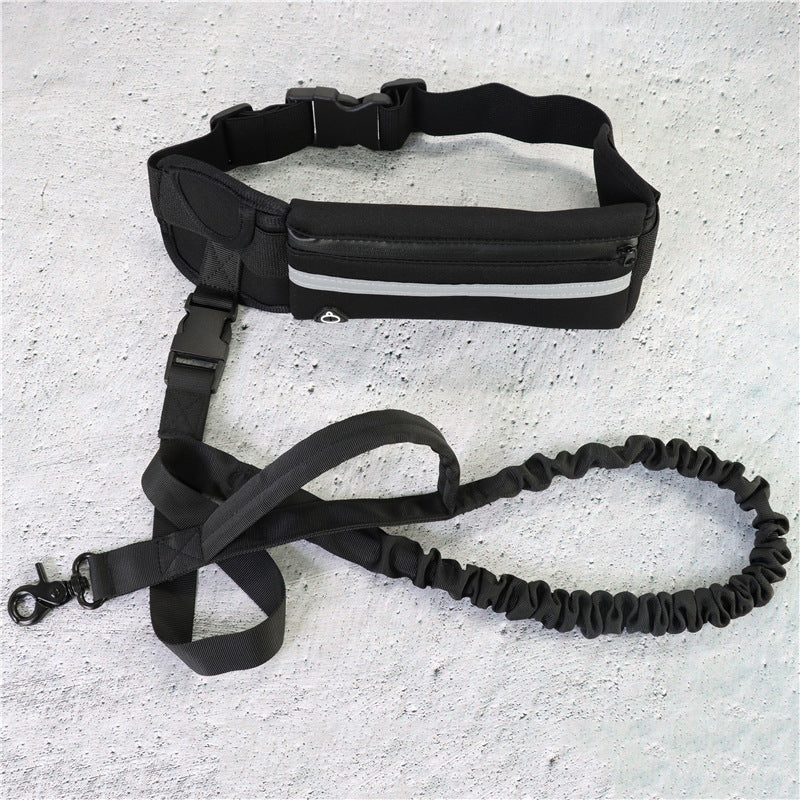 Détails de la laisse mains libres noire KAVYO Flow et de ses attaches
